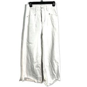 White High Waist High Rise Jeans Straight Baggy Wide Leg 90's Retro Jeans 30